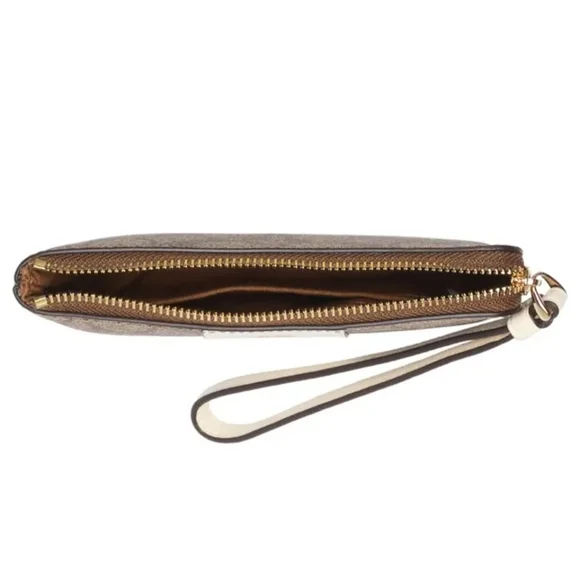 Brand New Coach Leather Strap Monogram Wristlet. Still wrapped! Gorgeous! NWOT. - Picture 4 of 7